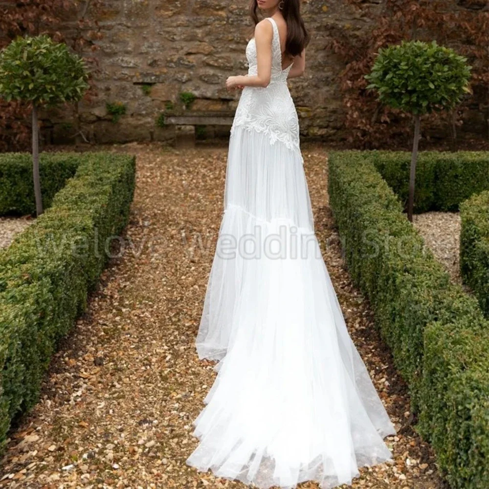 Vestido de casamento vintage, um ombro, sem mangas, sereia, até o chão, com apliques, tule, sexy, costas nuas, noiva, trem de varredura