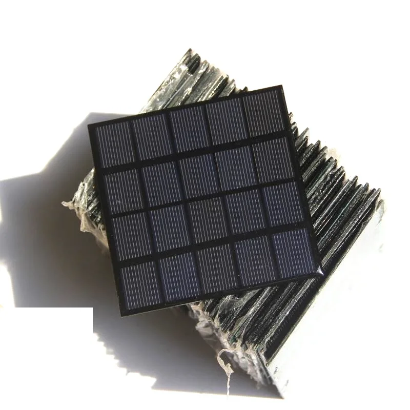 1.2W 5V Micro Solar Panels Mini Solar Cells for 3.7V Led Lights Home Small Sunpower System Charging 100*100*3MM