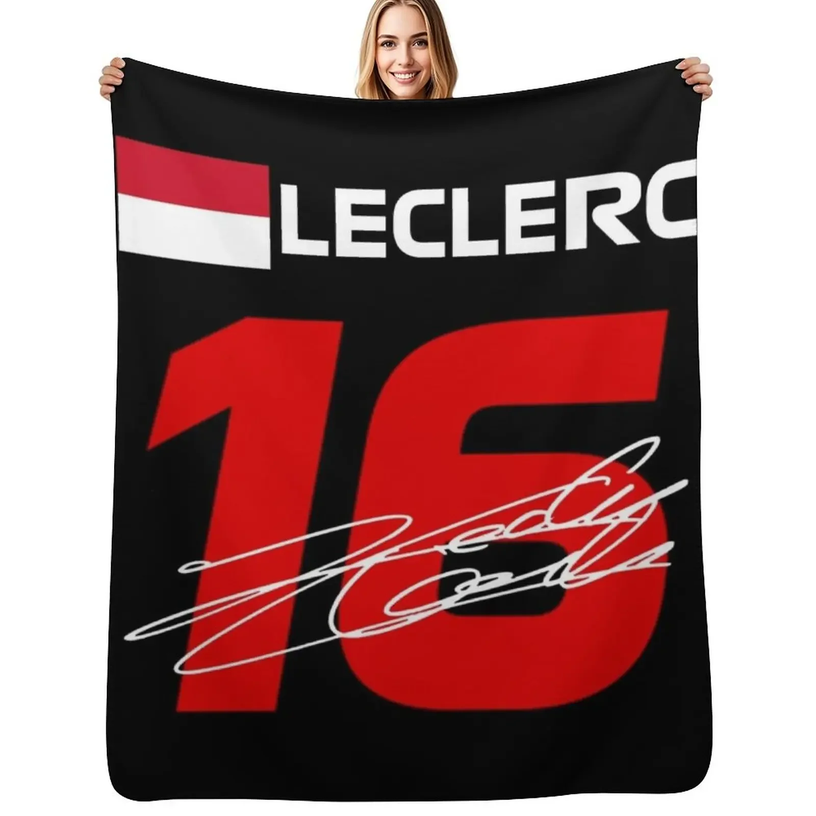 

LECLERC 16 F1 2022 Throw Blanket Cute Flannel Fabric Loose Decorative Sofas Blanket