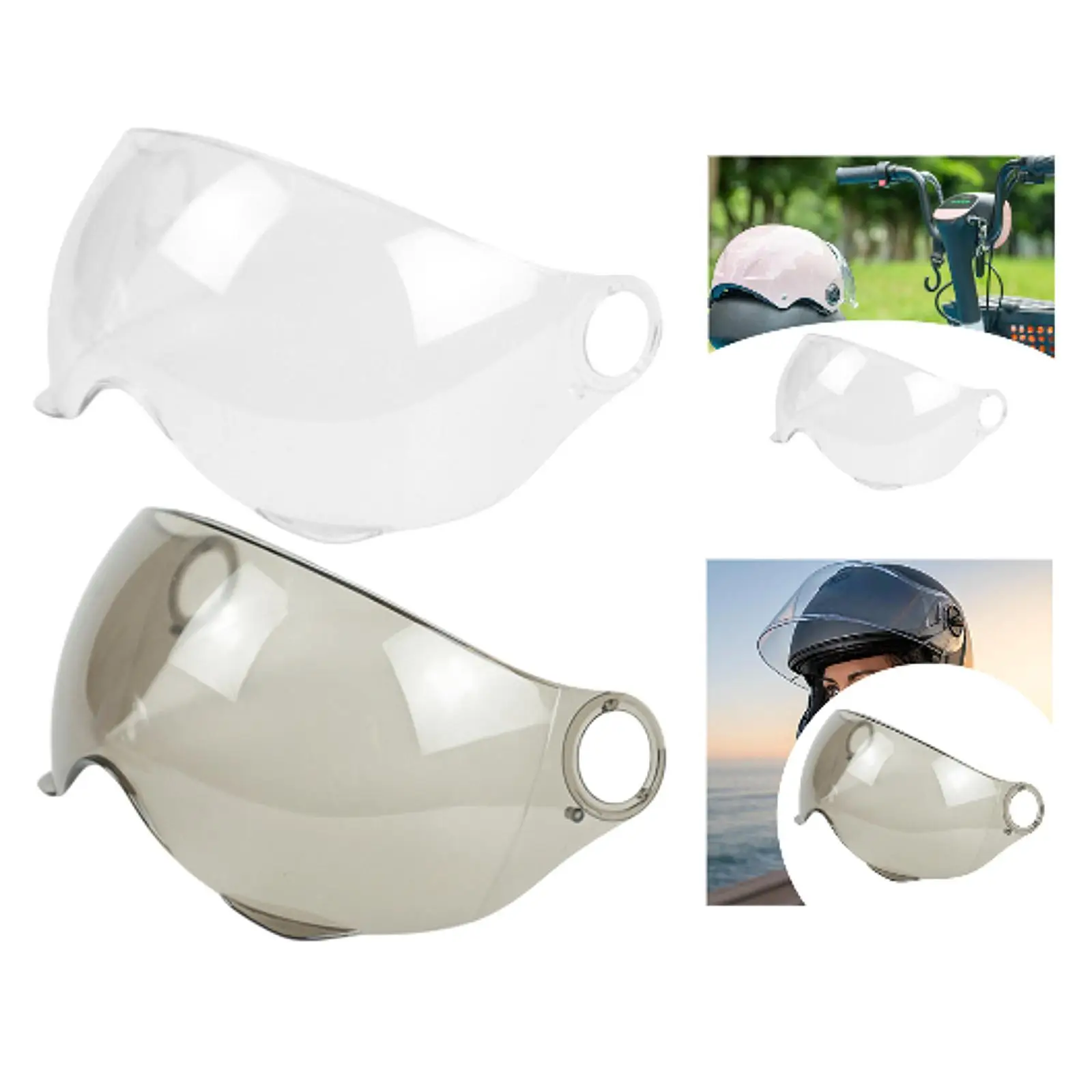Protective Gear Motorcycle Helmet Visor Lens Wind Shade Transparent PET Material Sun Protection for Motorbike Helmets