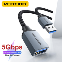 Vention USB Extension Cable USB 3.0 5Gbps Fast Transfer Cable for Laptop TV PS5 Xbox Smart TV PC Male to Female Extension Cable