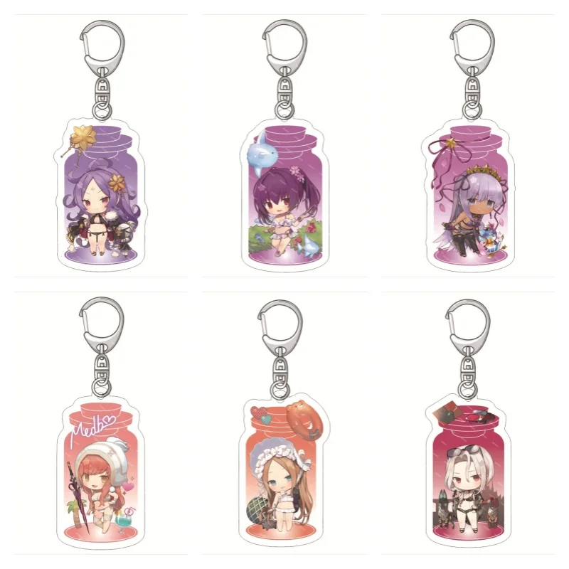 Hot Game Fate Grand Order New Style Figures Cosplay Acrylic Keychains Cute Cartoon Bag Keyring Fans Christmas Gifts 6CM