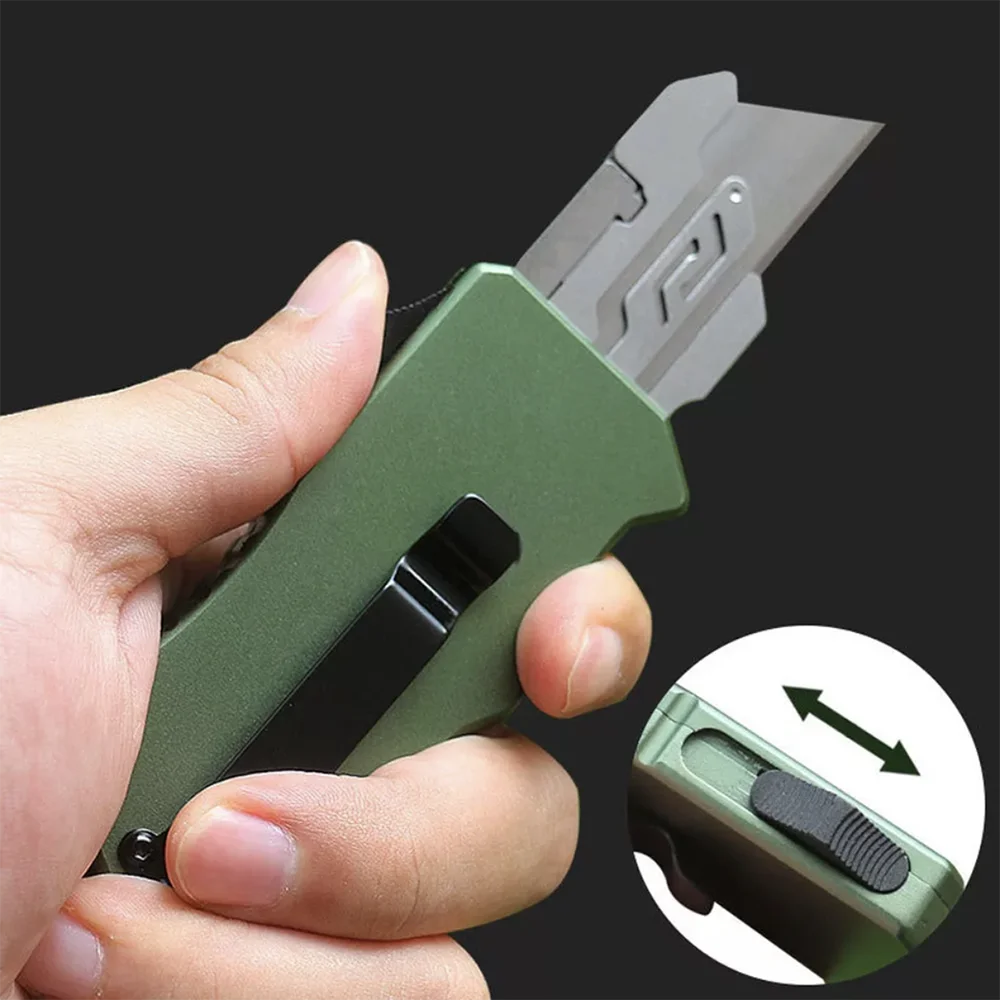 High Quality SK5 Blade Utility Knife Aeronautical Aluminium Handle EDC Outdoor Multitool Tool Paper Sharp Cutter Gift Five Blade