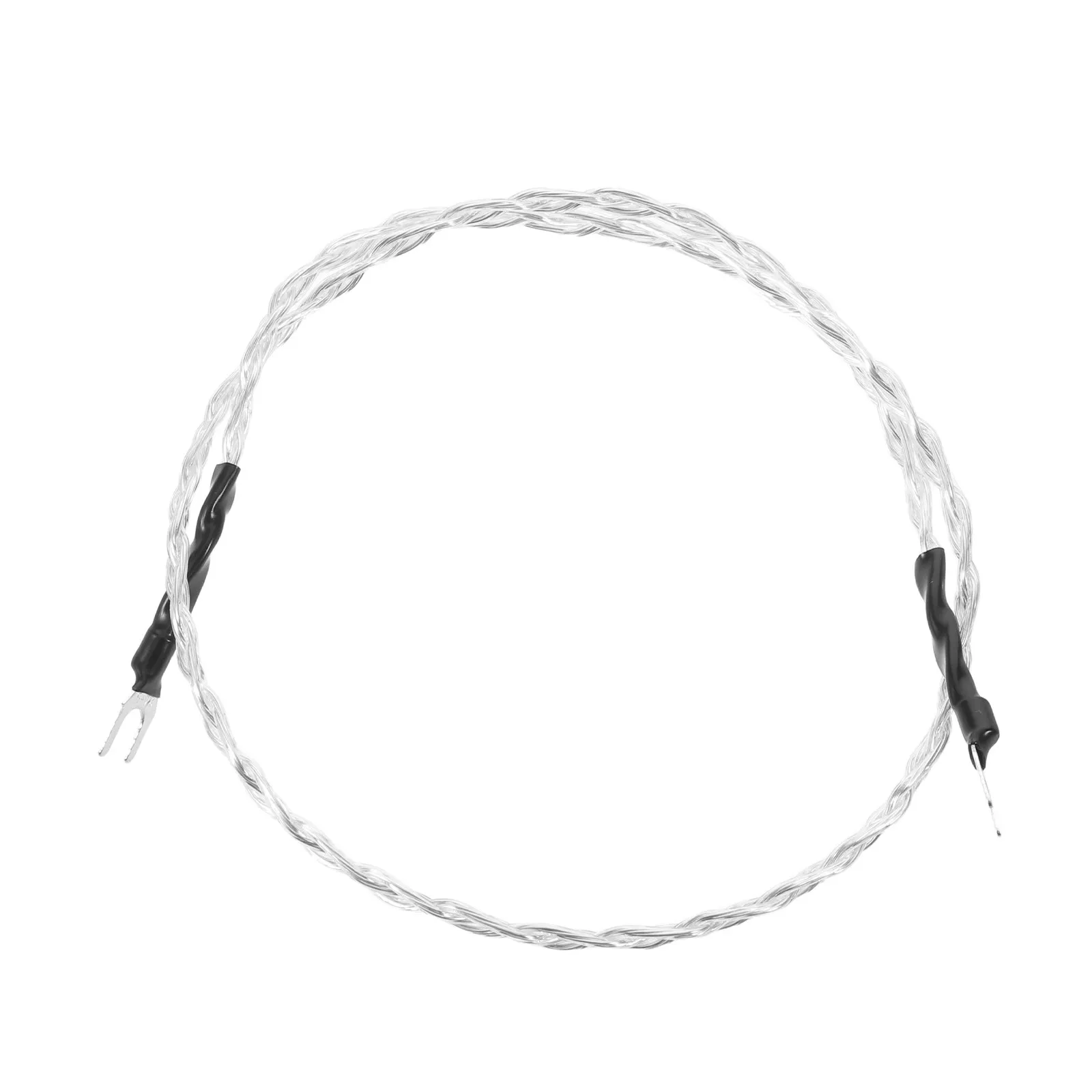 1.64ft High Purity Silver Plated Ground Wire for Turntable Phono Tonearm Amplifier Y Shape Audio Grounding