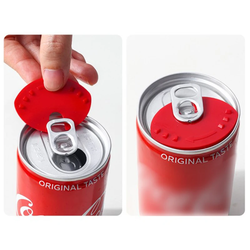 6 Pcs Sealed Soda Can Cap Reusable Bottle Lid Beer PP Can Cover Can Barware Dust-proof Top Lid Protector travel accessories