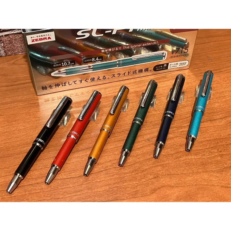 Zebra SL-F1 Mini Telescoping Ballpoint Pen,0.7mm Metal Pocket Pen,Compact Japanese Pen For Travelers,Journalers and Minimalists