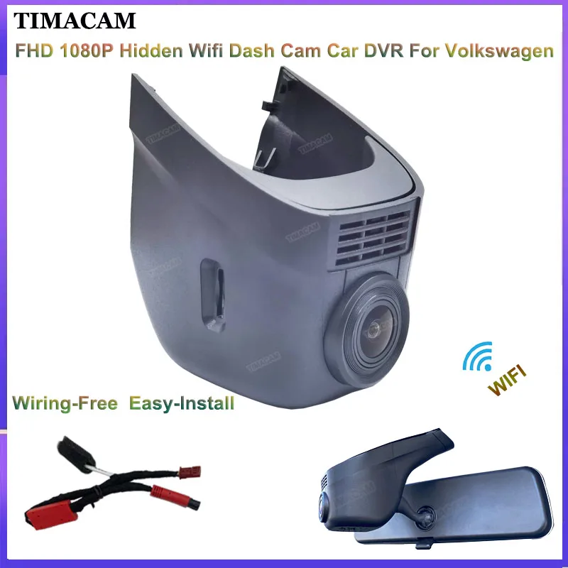 

TIMACAM for Volkswagen VW Tiguan Tarek Atlas Polo Passat Touran Golf Arteon Sharan Multivan Dash Cam for Skoda Car DVR for Seat