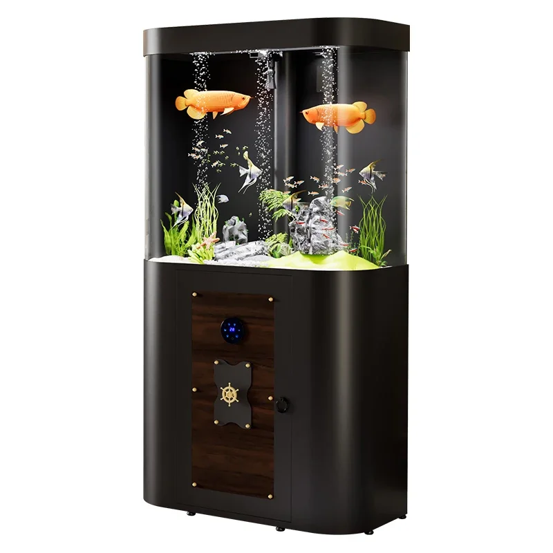 Aquariums,170L Aquarium Fish Tank Acrylic Aquarium Elegant Shape Hotel Large Acrylic Aquarium