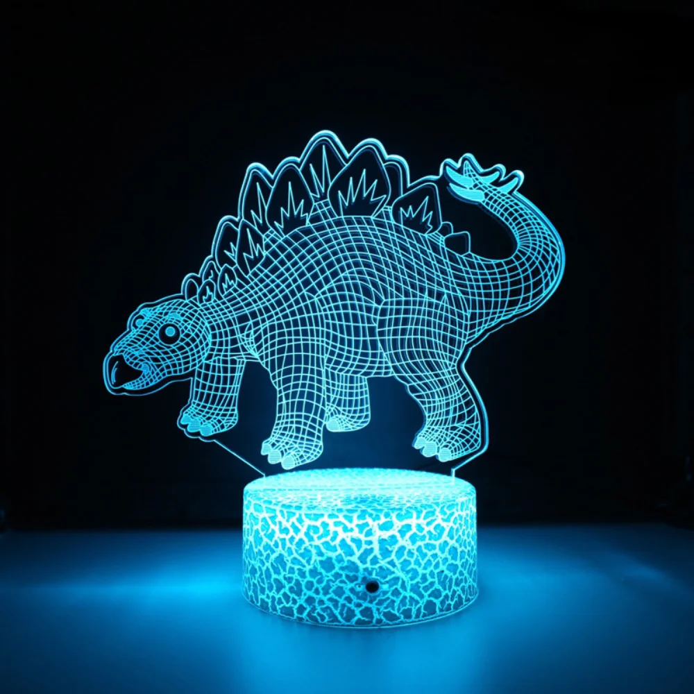 3D Dinosaur Night Light for Boys Room 7 Color ChangesRemote Control, LED Illusion Night Lamp T Rex Dino Toys Gifts for Kids