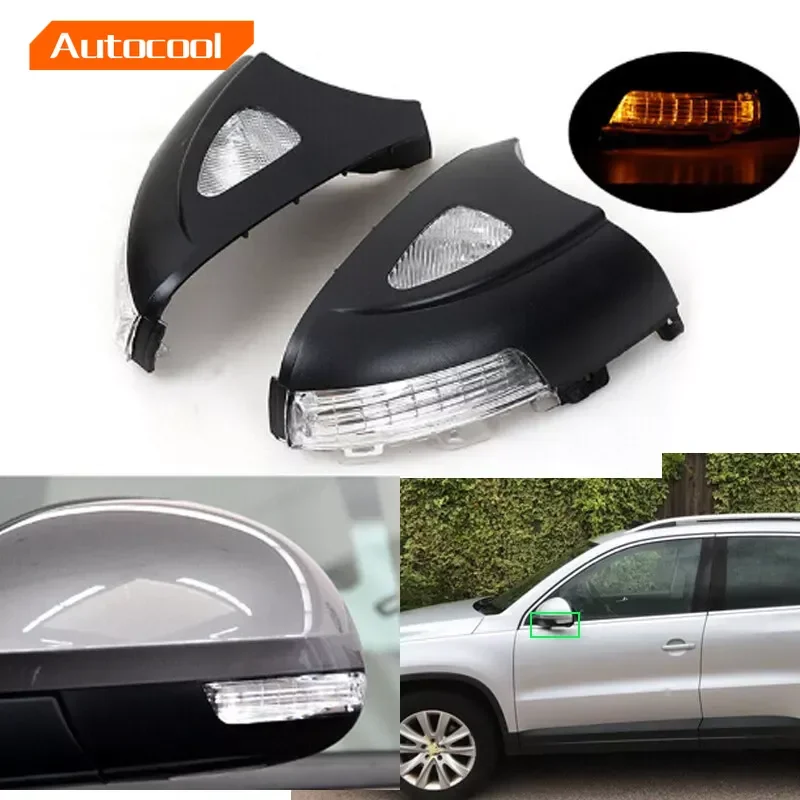 

For VW Tiguan 09-17 Sharan 12-19 Skoda Yeti LED Side Mirror Turn Signal Light Rearview Mirror Welcome Repeater Indicator Lamp