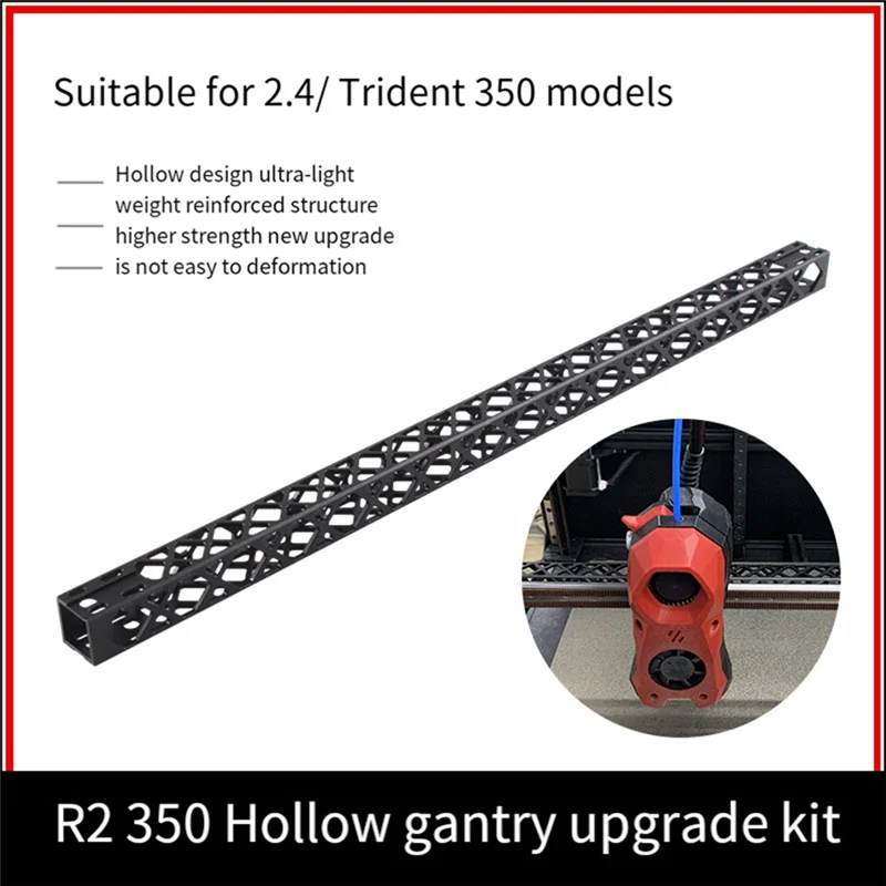 

Превосходный цельный для VORON 2.4 Модернизированный полый Gantry с ЧПУ Легкий вес Voron X Axis Черный металл для Voron V0 2.4 R2 Trident