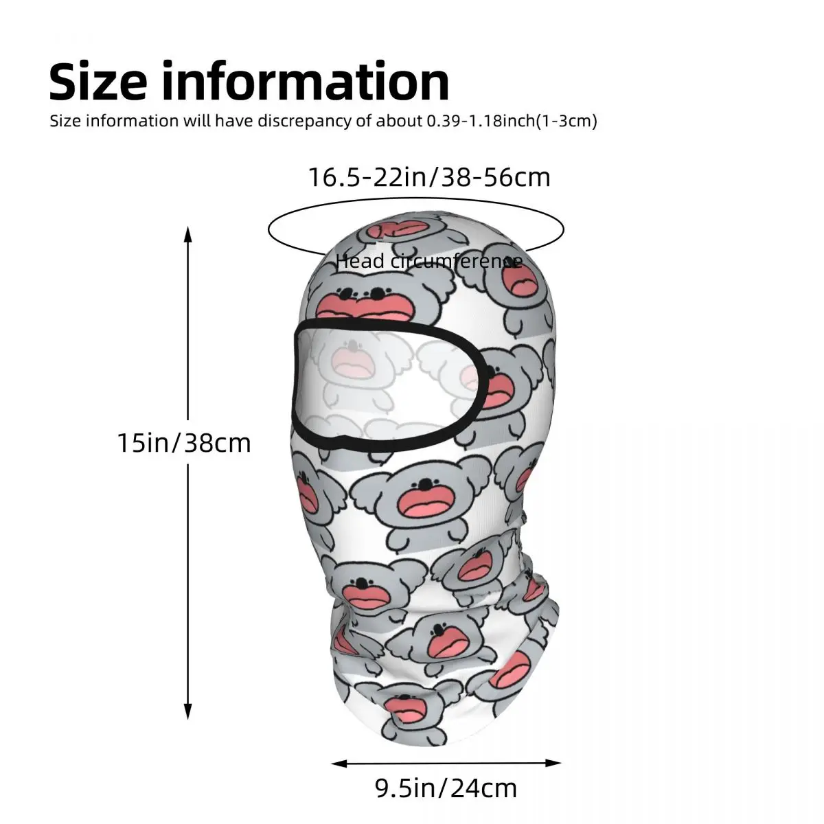 Animal Meme Koalas Breathable Thin Balaclava Full Face Mask Sun Protection Neck Gaiter For Motorcycle Cycling Fishing Outdoor - view 4