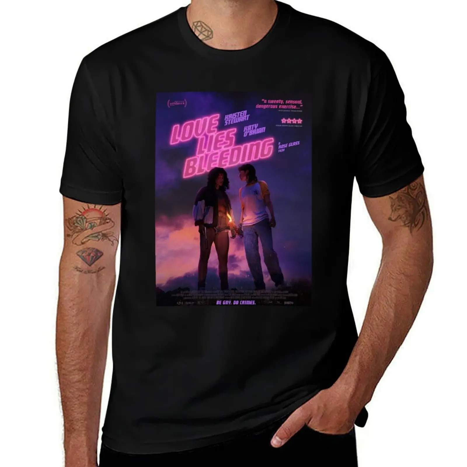 Love Lies Bleeding Poster T-Shirt Breathable Gym Short Sleeve T-Shirt