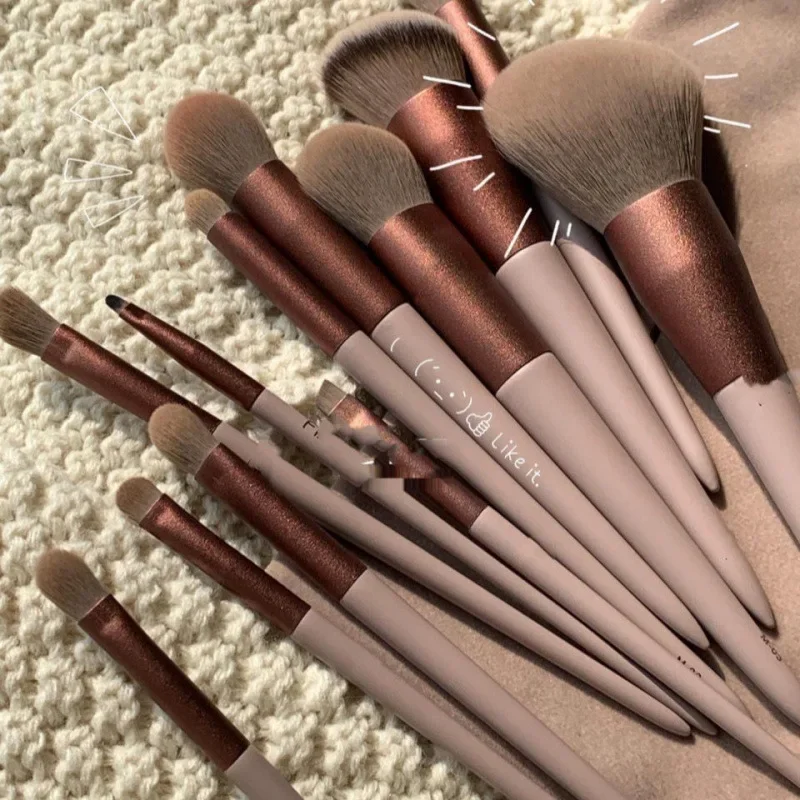 13Pcs Makeup Brushes Set Eye Shadow Foundation Women Cosmetic Brush Eyeshadow Blush Powder Blending Beauty Soft Make Up Tools