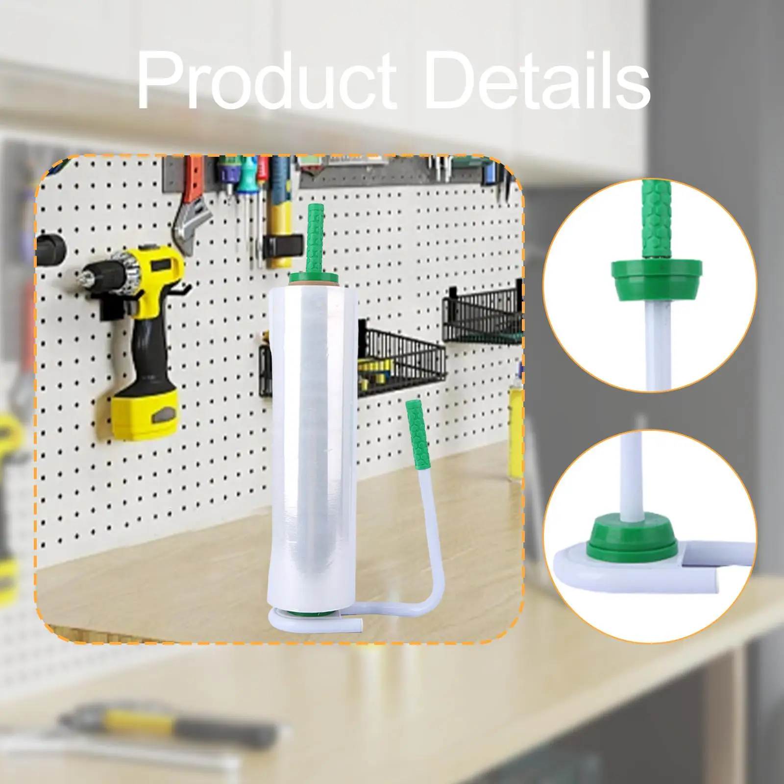 Pallet Stretch Film Verpakkingsmachine Stevig Verstelbare Hoogte 45 en 50 cm Lichtgewicht Handheld Accessoires Stretch Film Dispenser