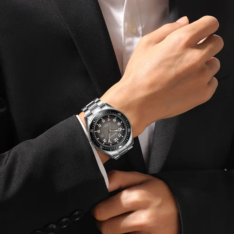 비즈니스맨 시계 패션 럭셔리 레트로 쿼츠 시계 방수 손목시계 발광 남성용 시계 남편 선물 reloj hombre