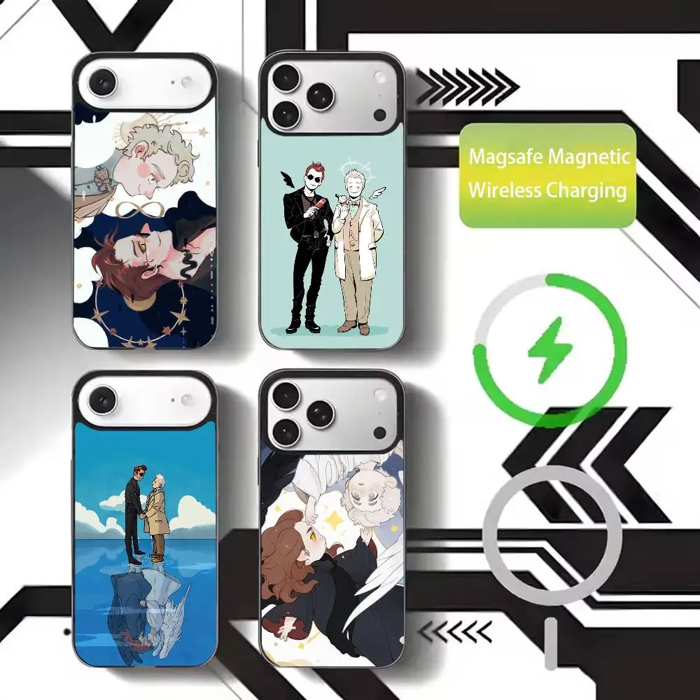 

G-Good Cartoon O-Omens Phone Case For iPhone17,16,15,14,13,12,11 Plus,Pro Max Magnetic For Magsafe Wireless Charging