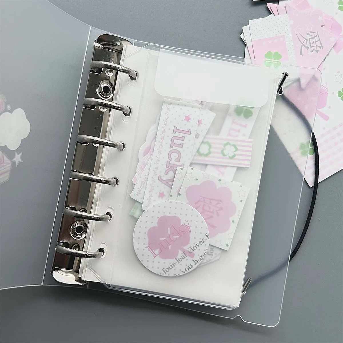 A7 Standard PP Ring Binder Notebook Scrub Loose-Leaf Business Office Inner Core Cover Note Book Journal Planner Office