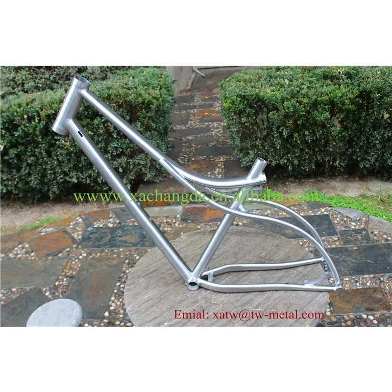 Titanium Cruiser Bicycle Frame 27.5er Titanium Fat Bike Frame With Thru Axle Dropout Titanium Fat Bike Frame 26er