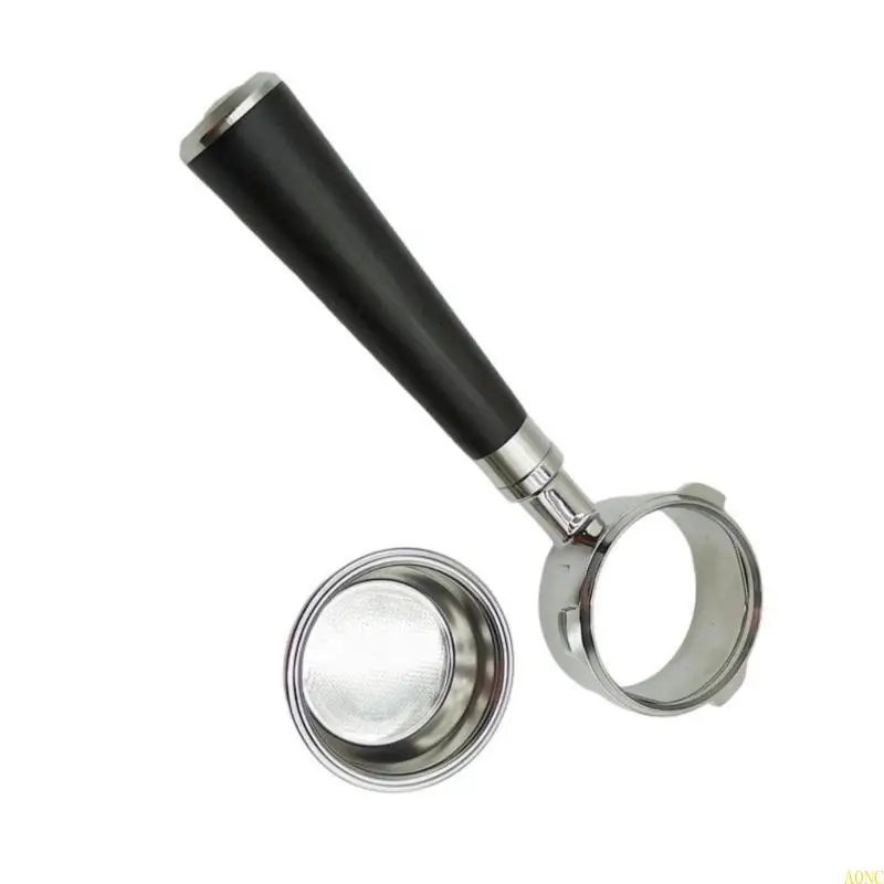 

A0NC 58mm Portafilter for Espresso Machines with Detachable Filter and Wooden Grip Professional Coffee Maker Accessories