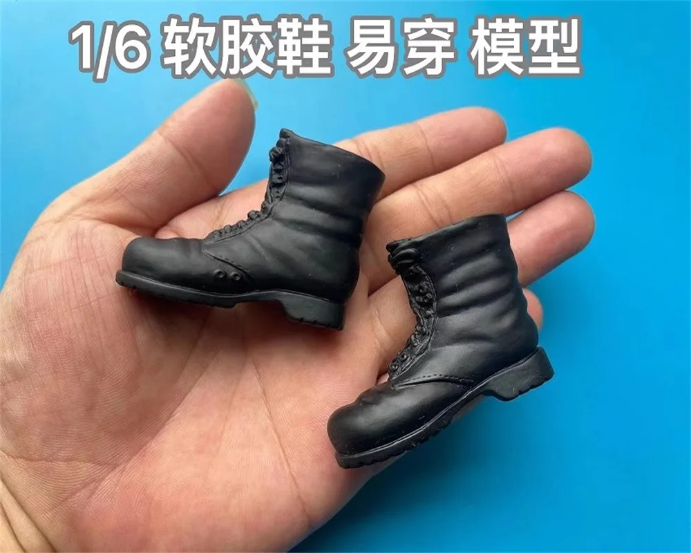 SoldierStory 1/6 Soldier Doll Accessories Soft Rubber Shoes Combat Boots Model Toy For 12'' Action Figure Body In Stock