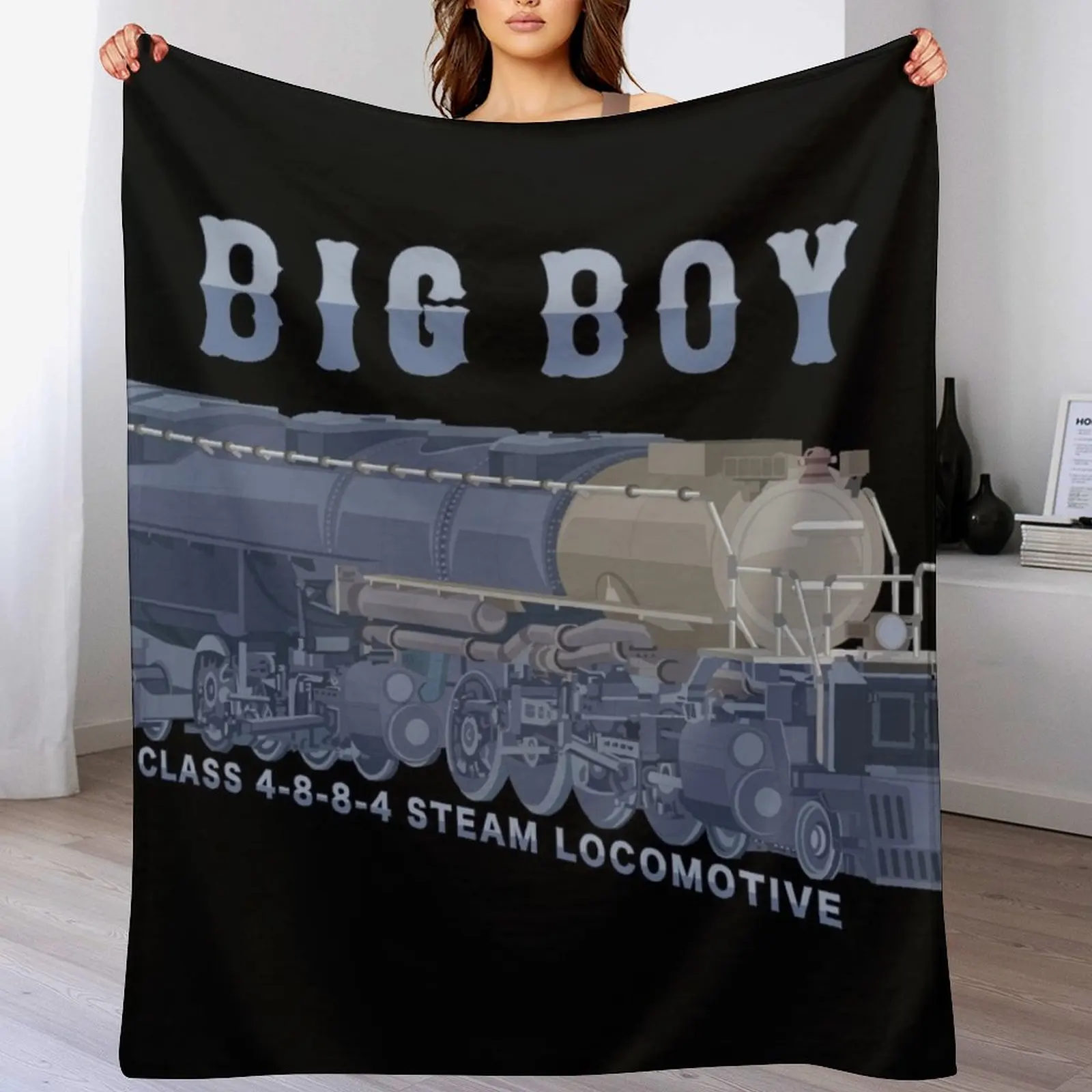 Big Boy Steam Train 4000 Class Locomotive Color Diagram Gift Throw Blanket for babies Camping Blankets