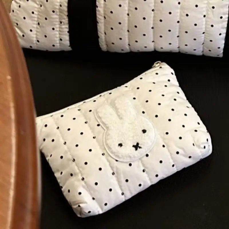 Cartoon Cute Miffy Storage Bag Kawaii Anime Printed Fashion Versatile Travel Bag Korean Portable Practical Makeup Bag