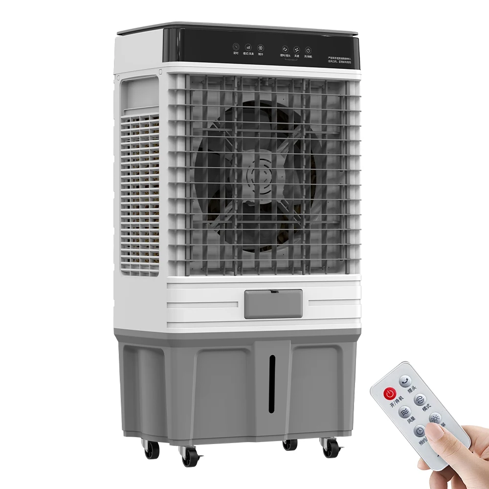 2026 Wholesale Cross-Border Portable Air Cooler Fan Remote Control 60L Water Capacity AC Powered Hotel Use Energy Saving Eco-Fri