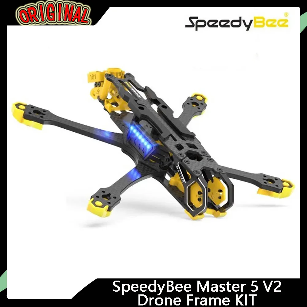 

FPV Drone Frame Kit - SpeedyBee Master 5 V2 5inch 130° FOV for Analog/O3 Air Unit VTX/Link RC Racing Freestyle