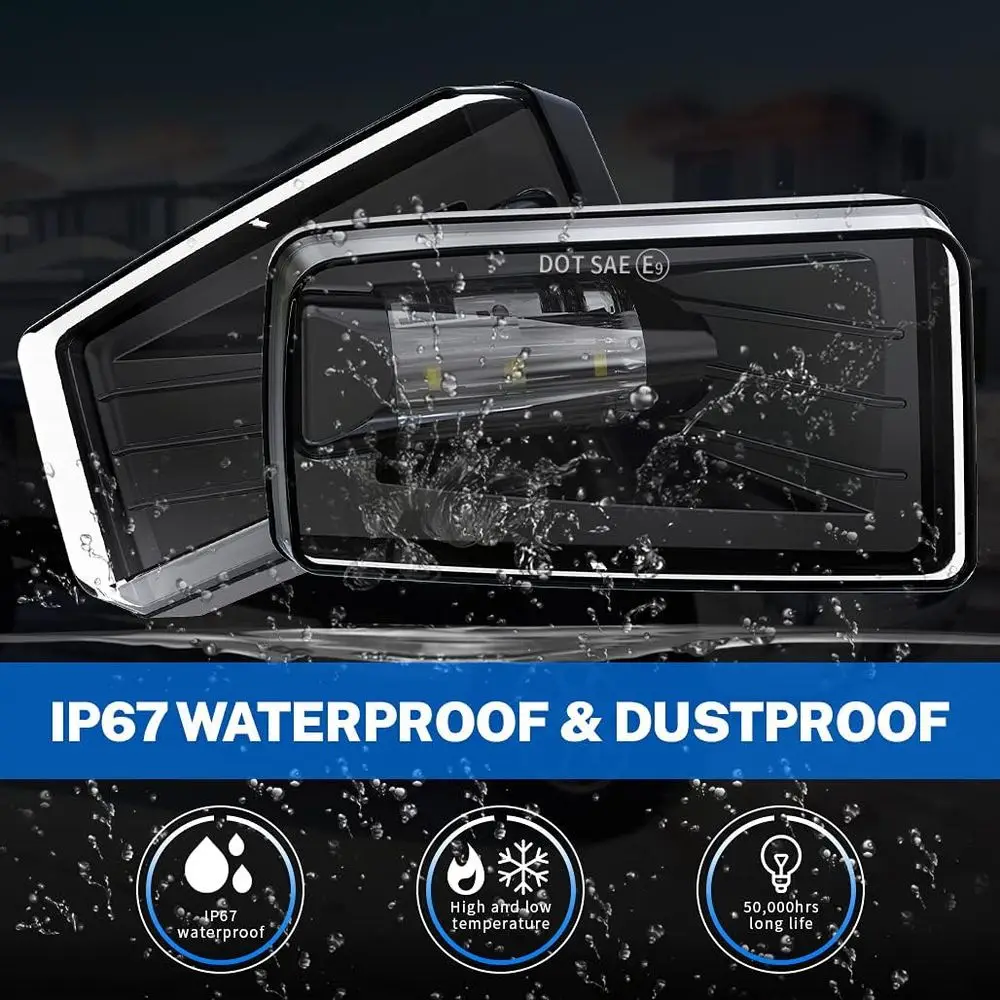 مصابيح مصد مصابيح الضباب LED باللون الأسود لسيارة سيلفرادو 2007-2014، 2007-2015 سوبربان، تاهو، 2007-2013 أفالانش، جي إم سي يوكون بيك اب تروك #5