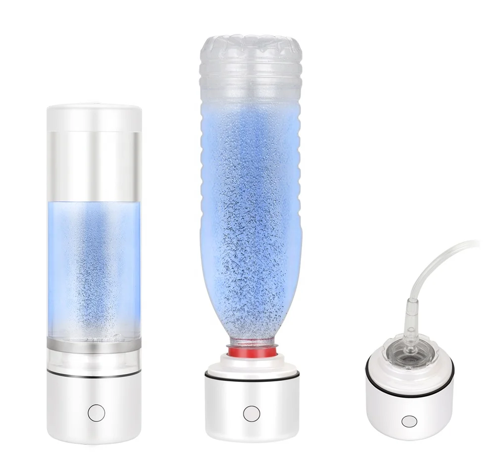 Portable High Concentration Hydrogen Water Bottle Inhaler Device 3.5-5PPM Battery for Household Car Use SPE PEM Tech Free Test