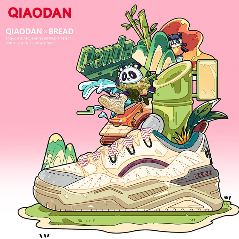 

QIAODAN Skateboarding Shoes Female Stars Same Style 2024 Autumn New Increased Bread Shoes Couples Casual Sports Shoes XM46230540