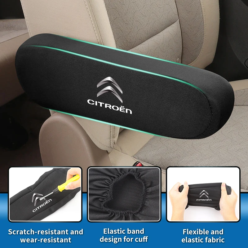 Fabric Car Seat Armrest Cover Breathable Cloth For Citroen C4 C3 C5 C1 C2 Berlingo Celysee Cactus Picasso Aircross Saxo Grand view 4