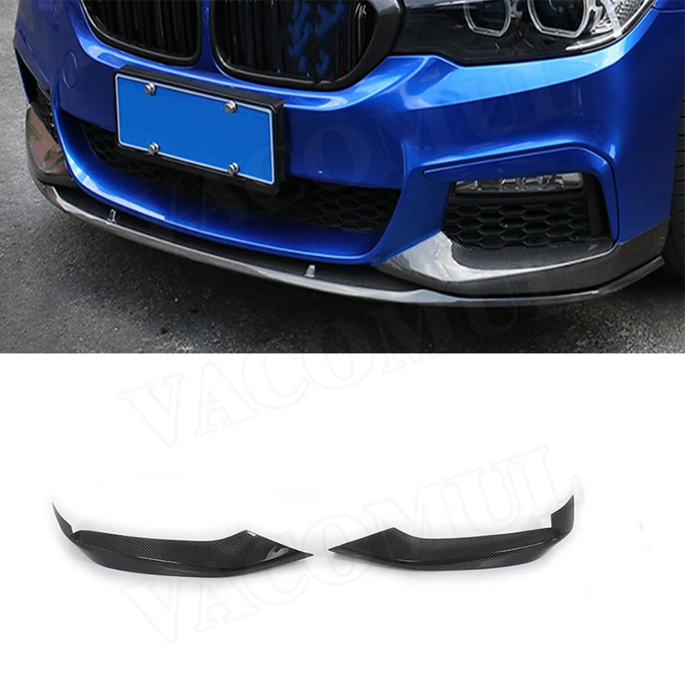 

VACOMUL Carbon Fiber Front Bumper Lip Splitters Aprons For BMW 5 Series G30 G31 M Sport 2017-2019 MP Style Head Flap Cupwing FRP