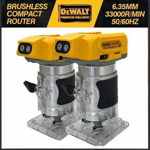 DEWALT 컴팩트 임팩트 렌치, 브러시리스 1/2 무선 렌치, 가변 속도 충전 전동 공구, DCF921, 20V 배터리 21 Dewalt 33000RPM 브러시리스 전기 트리머 무선 목공 트리밍 기계 우드 라우터 밀링 조각 슬롯 머신