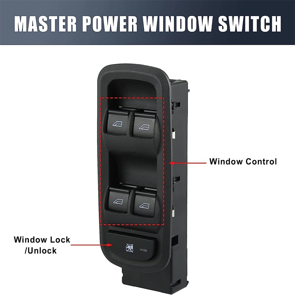 

8A6T-14A132-CC Power Window Control Switch For Ford Fiesta 2011-2013 Door Lock Button Key Car Accessories