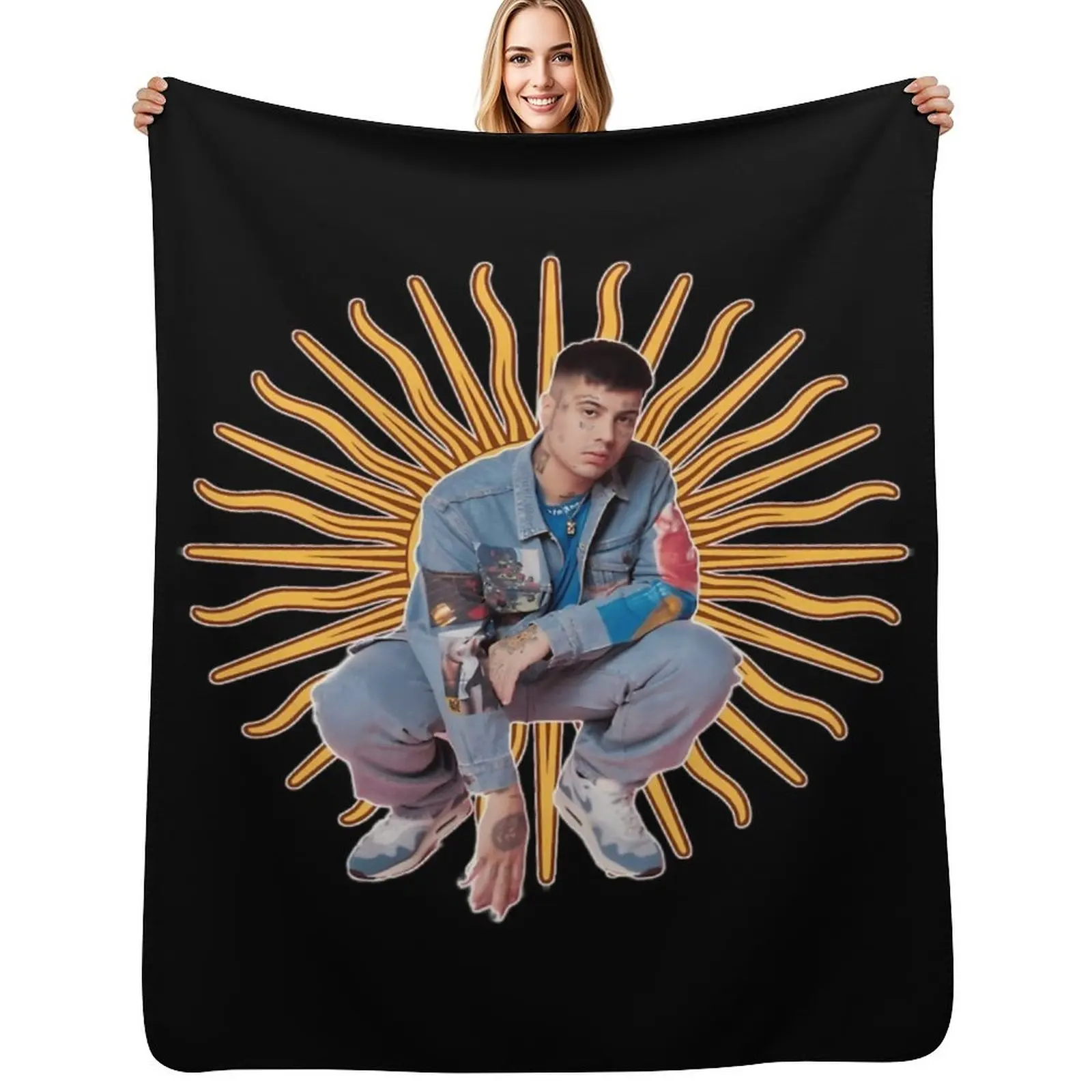 

Duki Throw Blanket Stylish Decor Blanket Gift for Friends Roommate