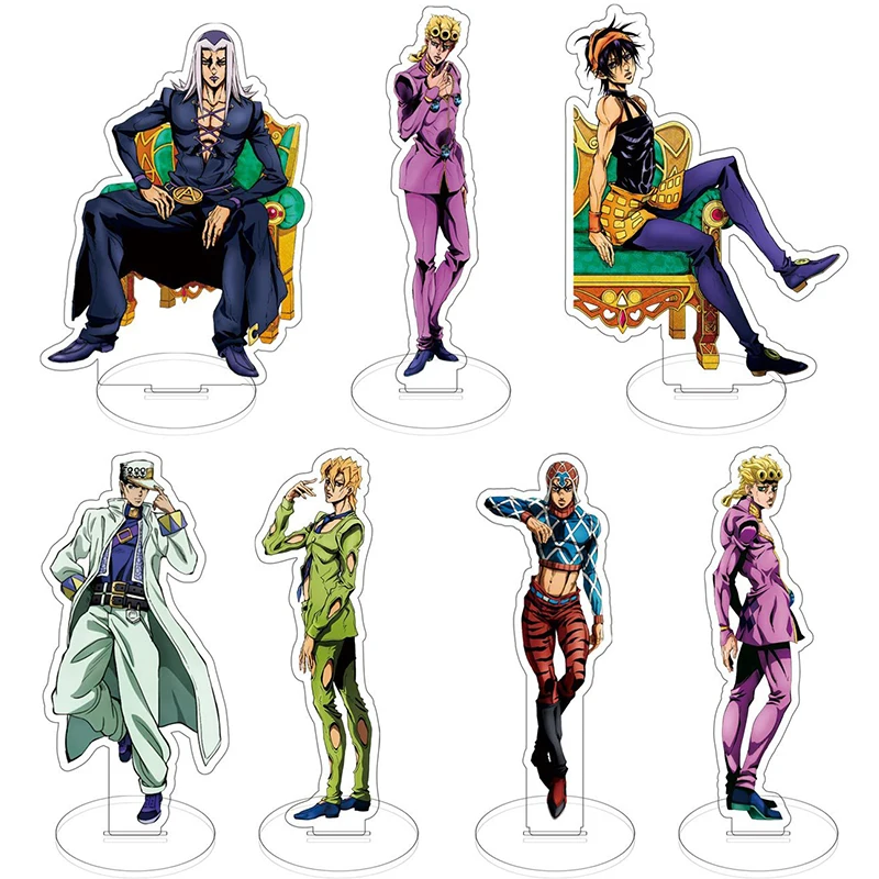 Anime JoJo Bizarre Adventure Cute Cosplay Acrylic Stand Model Cartoon Figure Plate Desk Decor Standing Sign Jewelry Friend Gifts