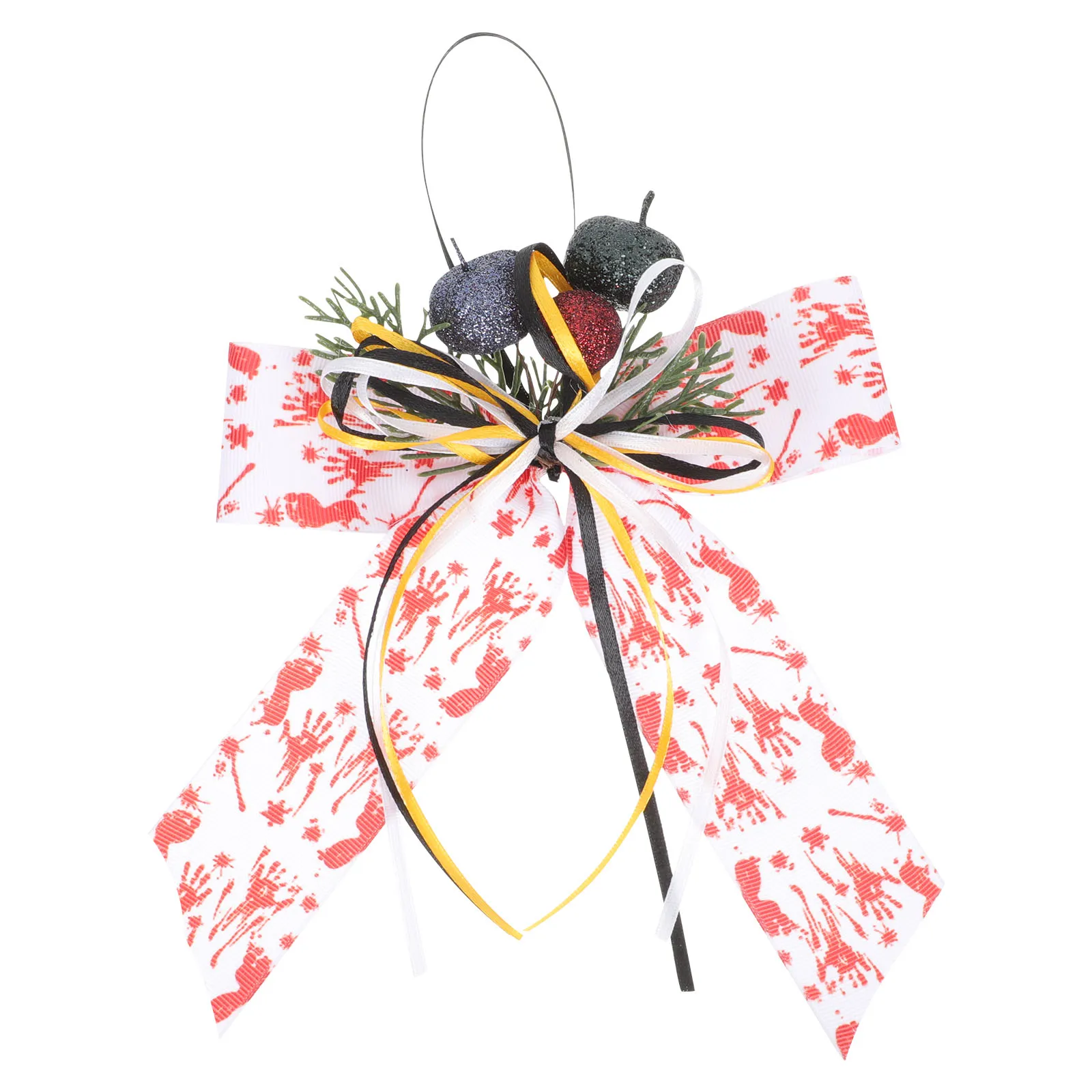 

Halloween Bow Decoration Wreath Bows DIY Crafts Ornaments Plastic Ghost Horror Party Wall Window Fireplace Tree Branches Garden