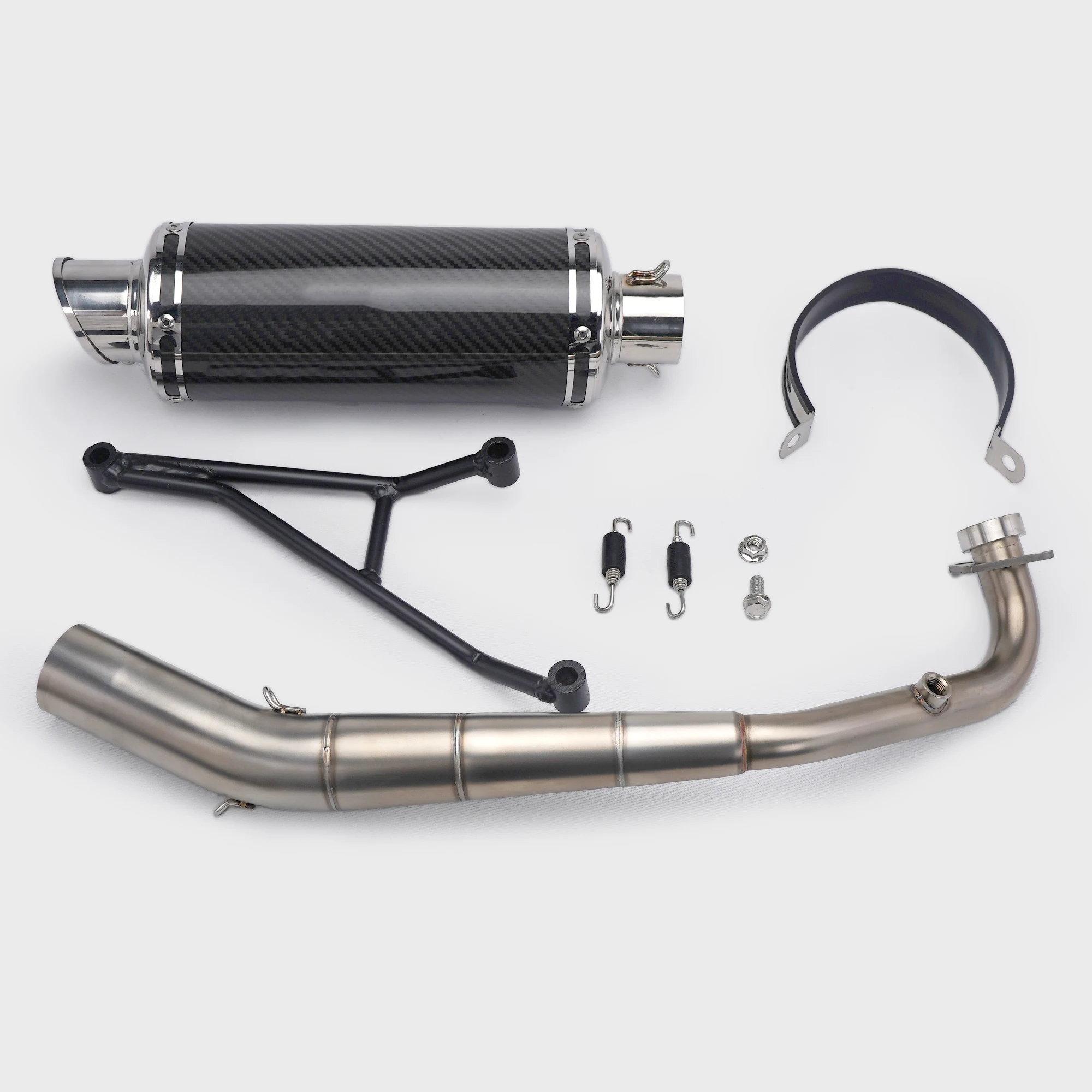 Carbon Fiber Full Exhaust For SYM DRG 2019-2026 Side Exit Undertail Slip-On Fit Scooter Motorcycle Tuning Upgrade Parts