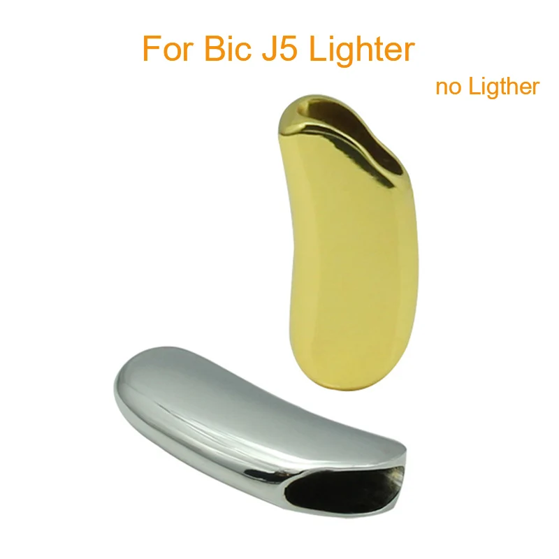 Ice Mirror Metal Lighter Case For Bic J5 Mini Lighters Sleeve Disposable Casket Lighter Shell Cover Holder Smoking Accessories