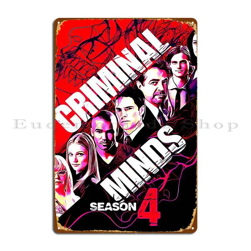 Criminal Minds Metal Plaque Poster Living Room Garage Character Decoration Designing Tin Sign Poster