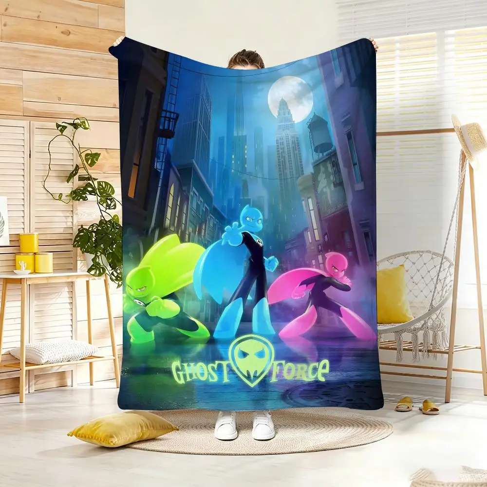 Hit Anime G-Ghost F-Force Throw Lightweight 240g Flannel Blanket Soft Skin-friendly for Summer Cooling