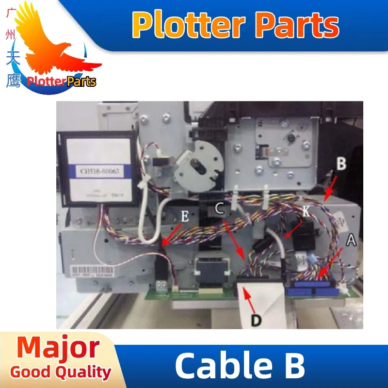 Imagem -02 - Cable Mechatronic Data Harness Linha de Conexão Longa Plotter Parts Secundário Ch53850002 hp Designjet T1200 T1300 T2300 T538-50002