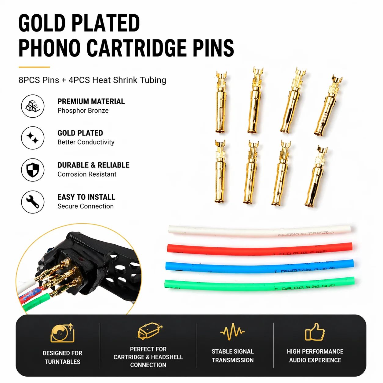 Turning Gouge Set - Premium Fono Kartuş Bağlantı Pimleri Seti,