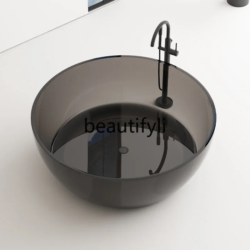 

ss Transparent resin bathtub Independent large-capacity color special-shaped bathtub