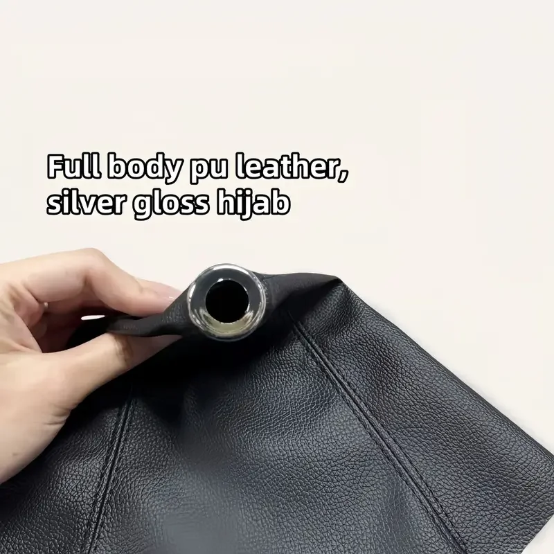 Gear Shift Dust Cover Black PU Leather Gear Shift Lever Dust Boot Universal For Most Cars Business Style Simple Car Accessory