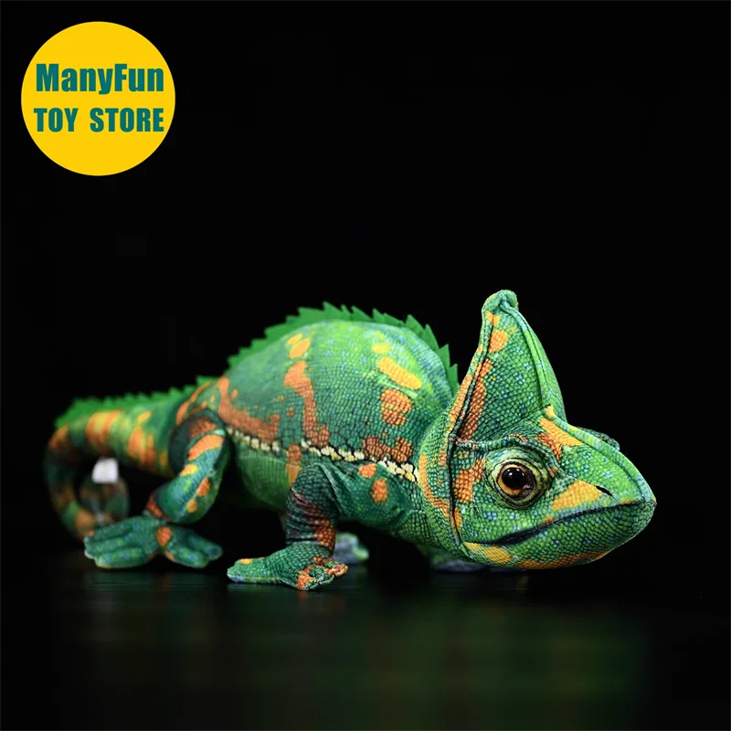 Leopard Gecko Plush Toy - Frilled Lizard Stuffed Animal, Veiled Chameleon, Green Iguana & Komodo Dragon Plushie For Reptile Gift