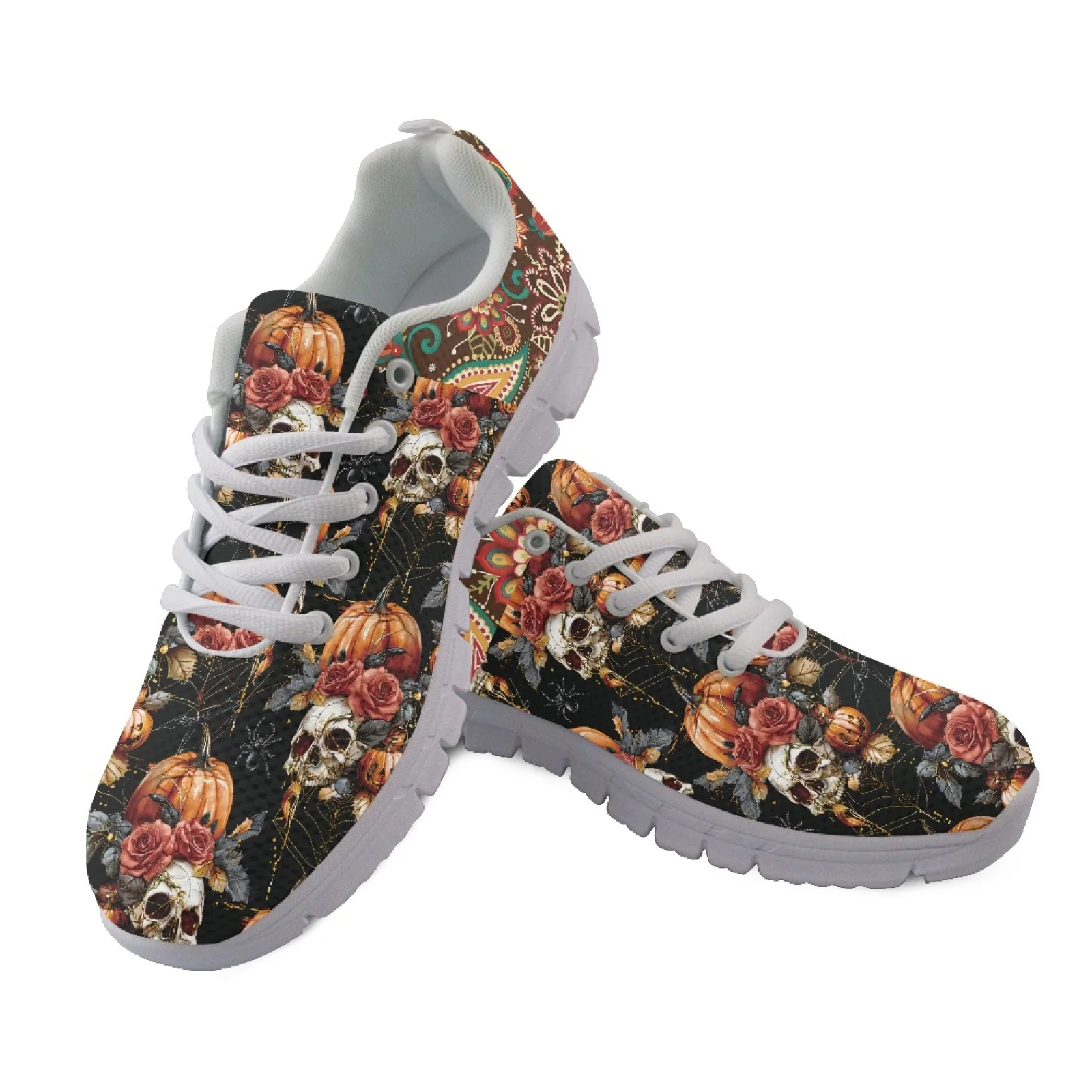 Coloranimal Maple Leaf Music Mesh & EVA Sole Mens Tennis Shoes Breathable Fitness Shoes for Women New Trend