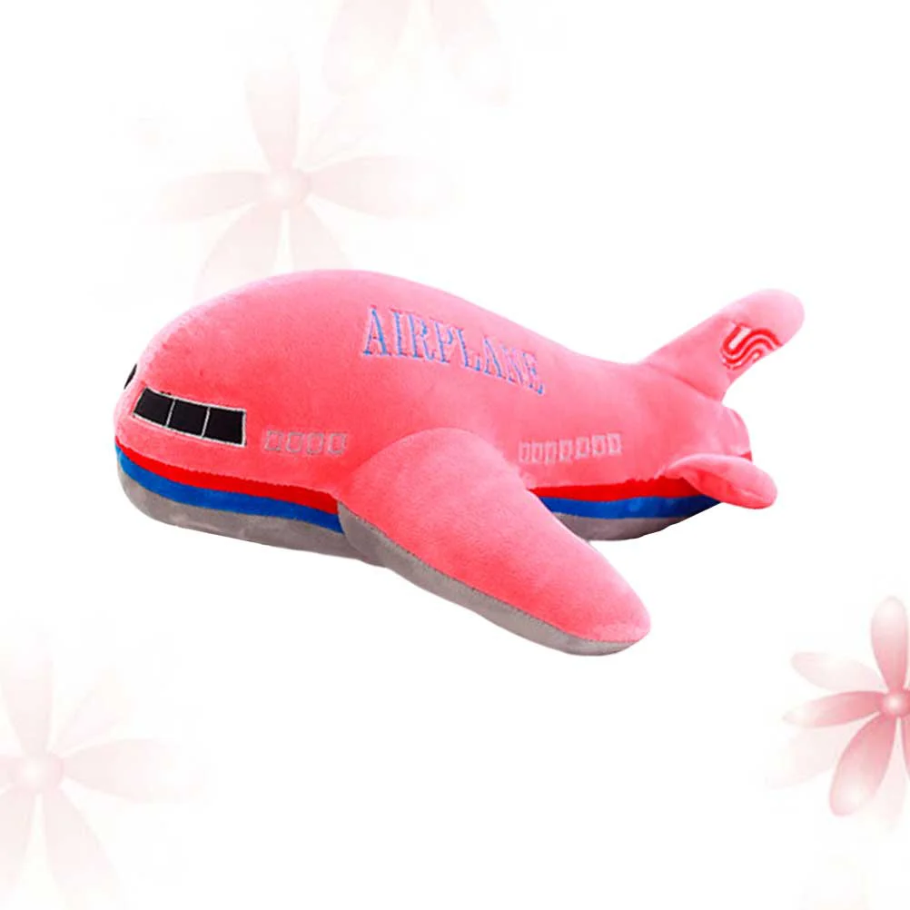 

40cm Cartoon Airplane Shaped Plush Toy Throw Pillow Adorable Toy Kids Plush Red